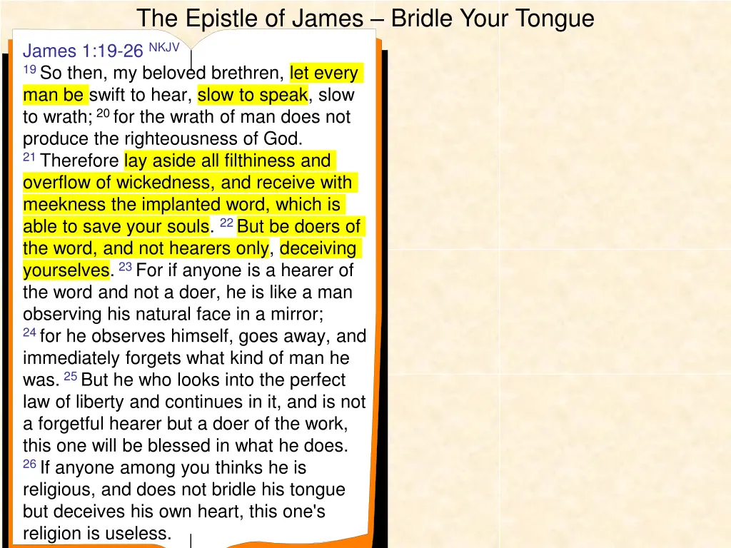 the epistle of james bridle your tongue 3