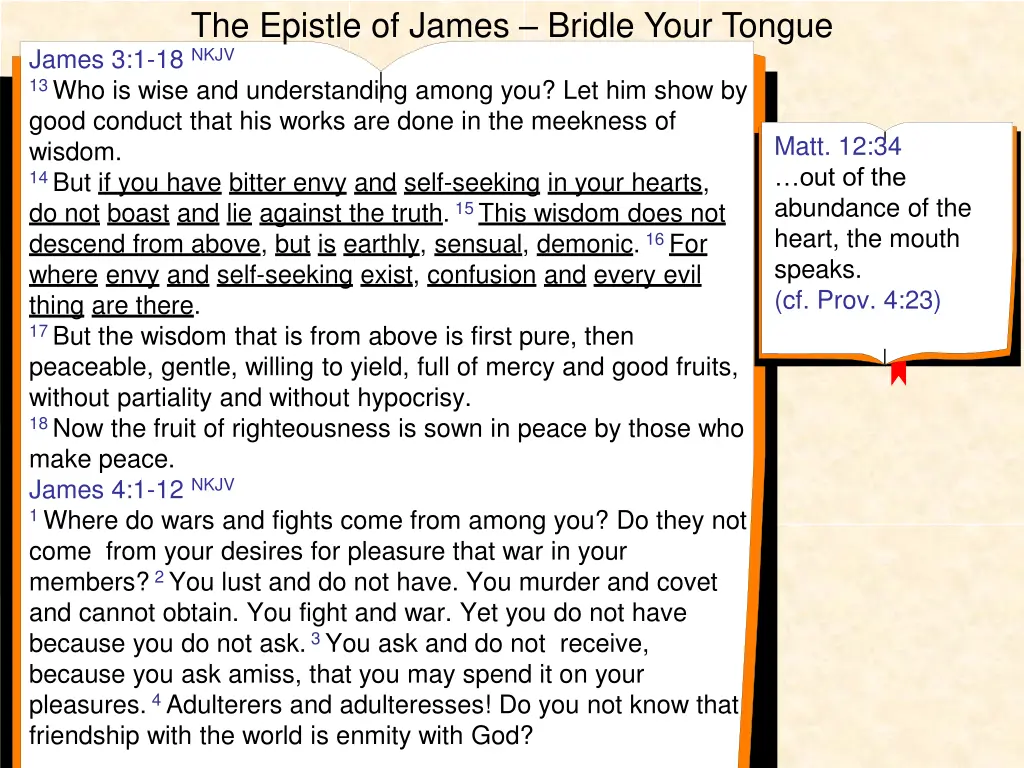 the epistle of james bridle your tongue 8