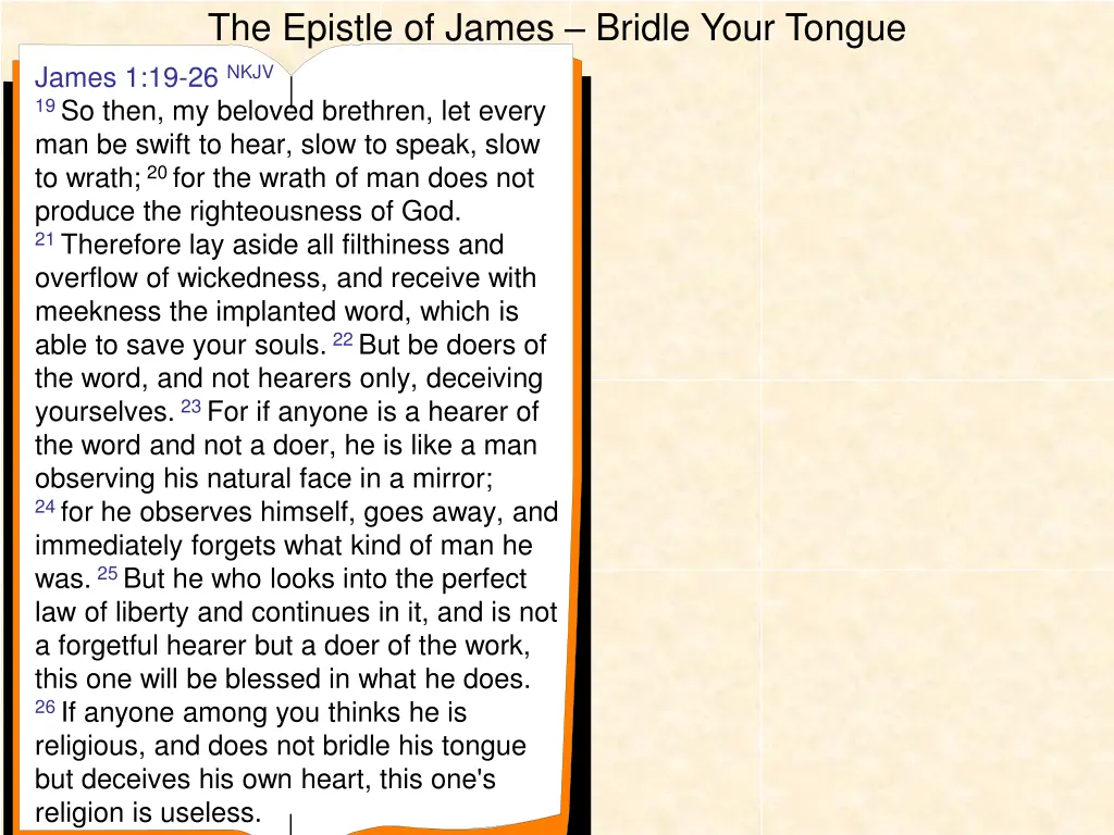 the epistle of james bridle your tongue james