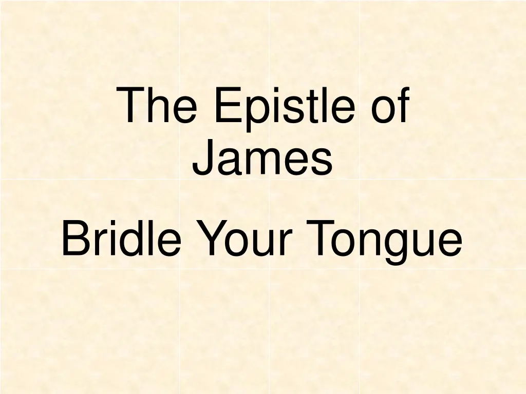 the epistle of james