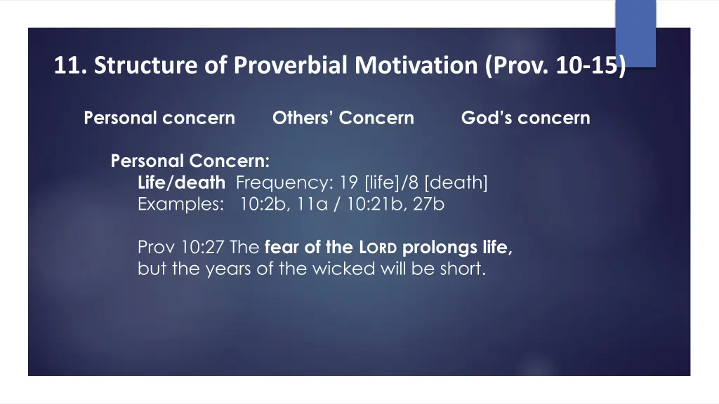 11 structure of proverbial motivation prov 10 15