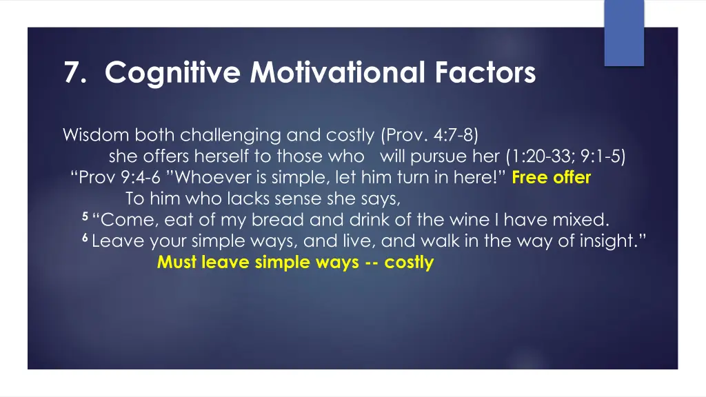 7 cognitive motivational factors 1