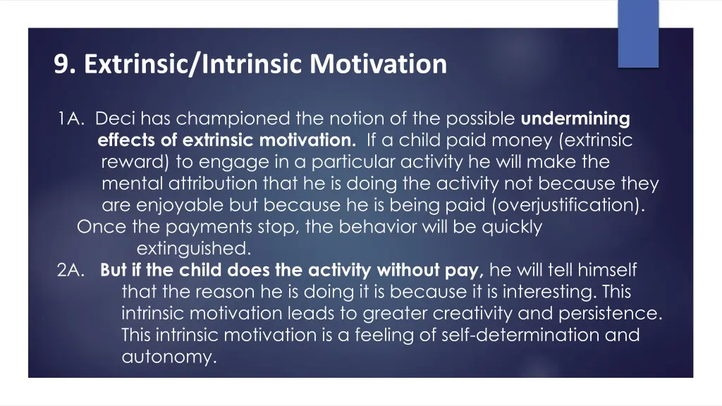 9 extrinsic intrinsic motivation