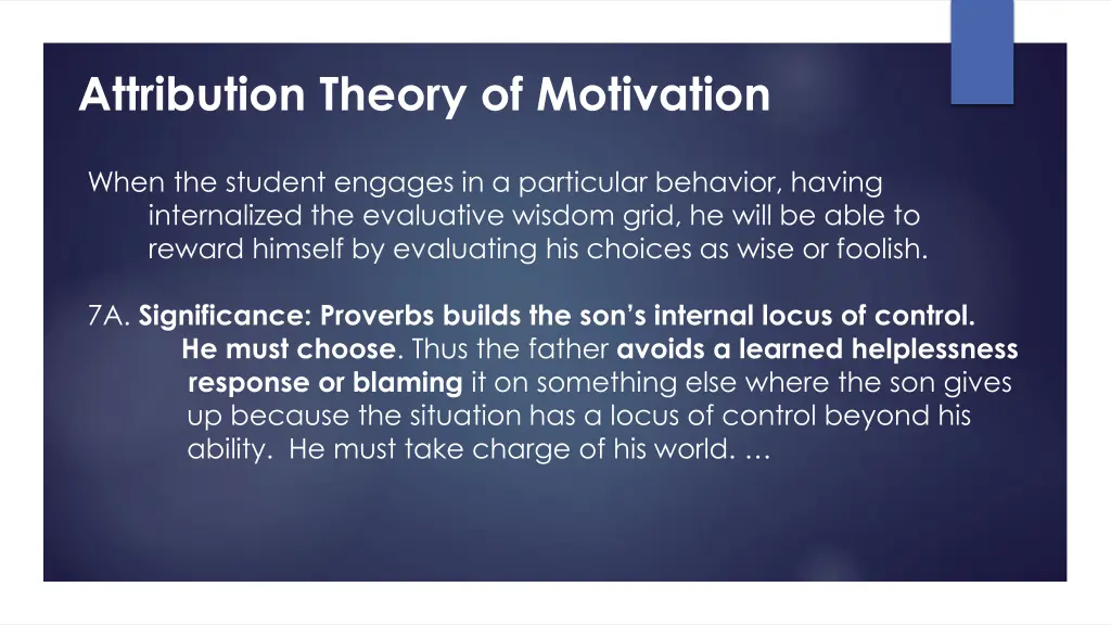 attribution theory of motivation 2