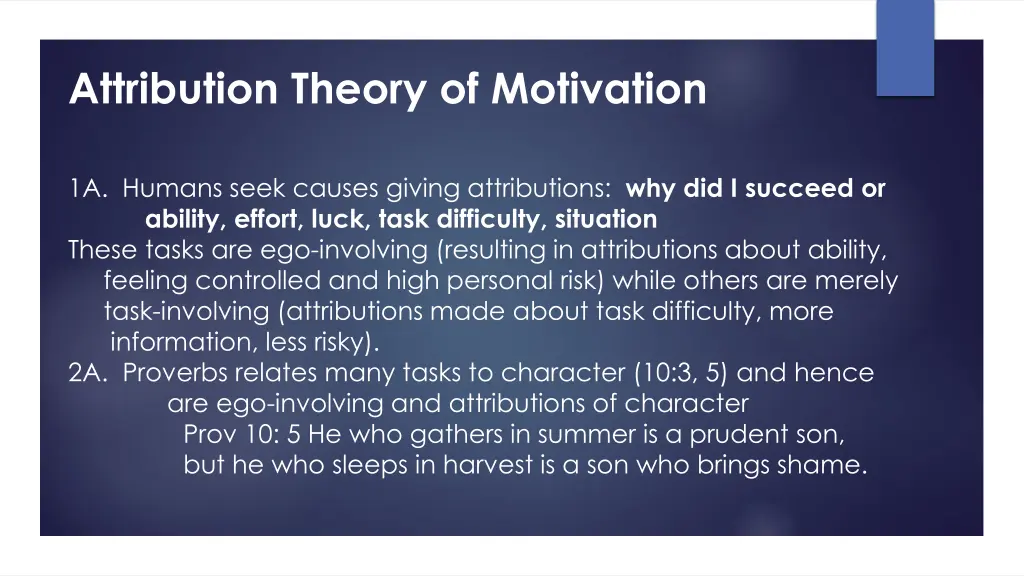 attribution theory of motivation