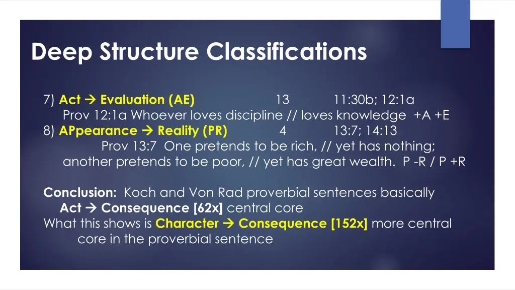 deep structure classifications 2