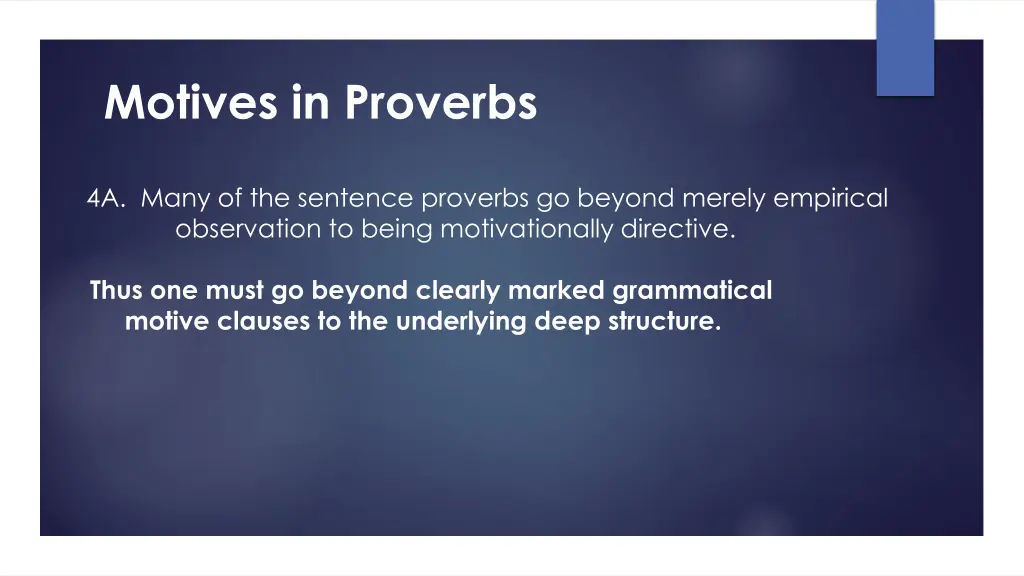 motives in proverbs 7