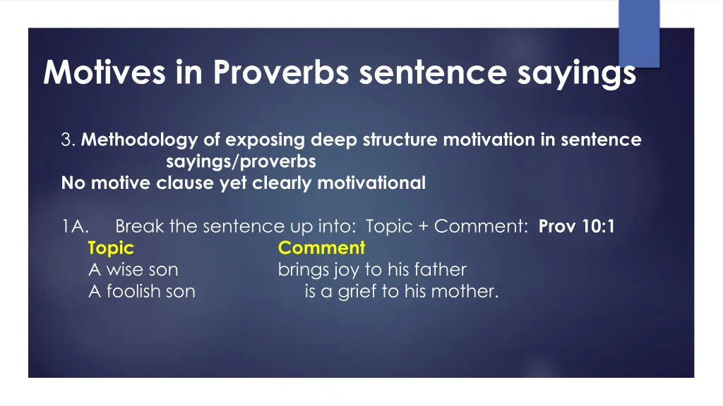 motives in proverbs sentence sayings