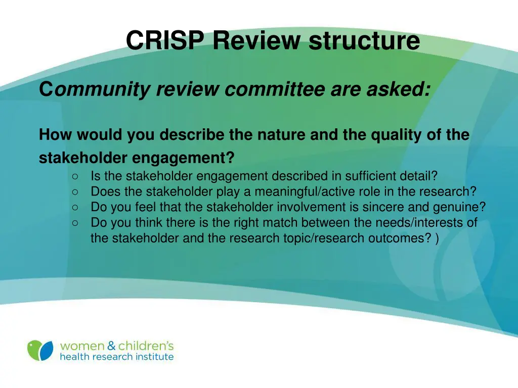 crisp review structure 2