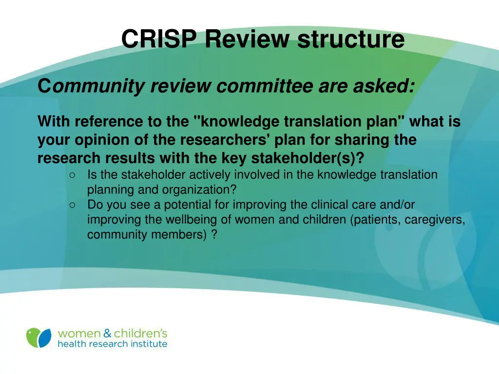 crisp review structure 3