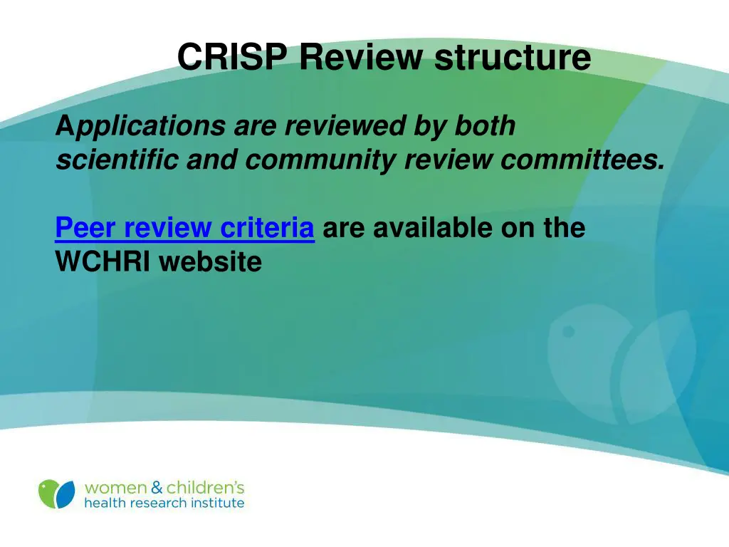 crisp review structure