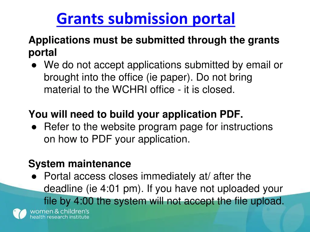 grants submission portal 1