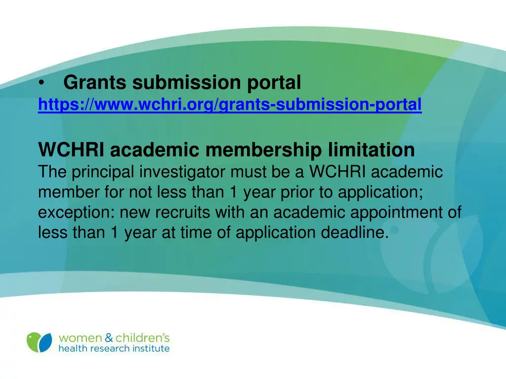 grants submission portal