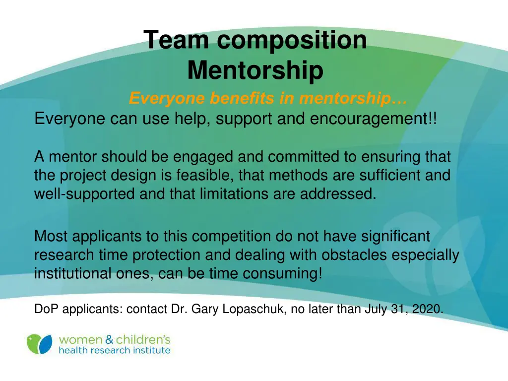 team composition mentorship everyone benefits