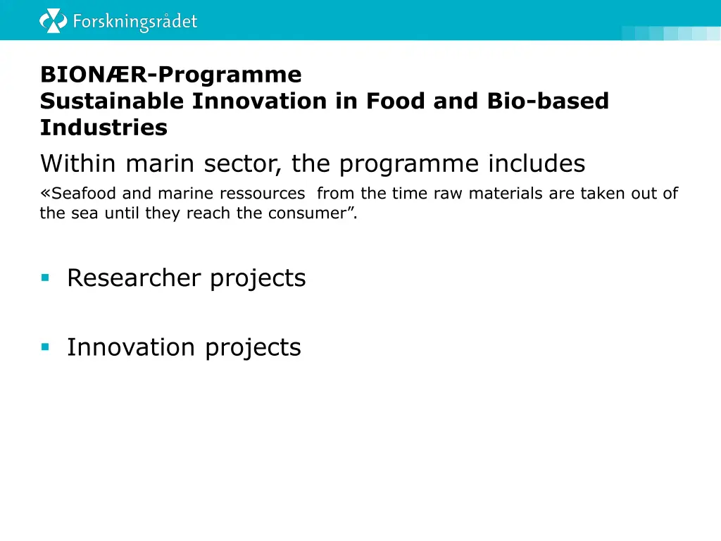 bion r programme sustainable innovation in food