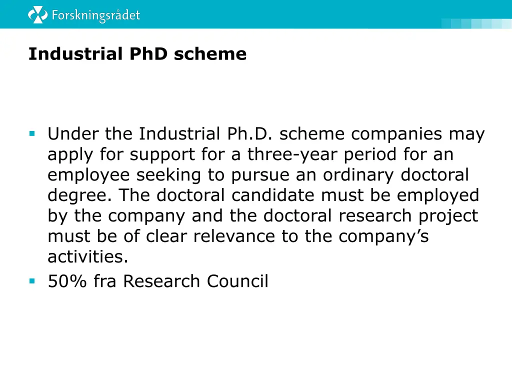 industrial phd scheme