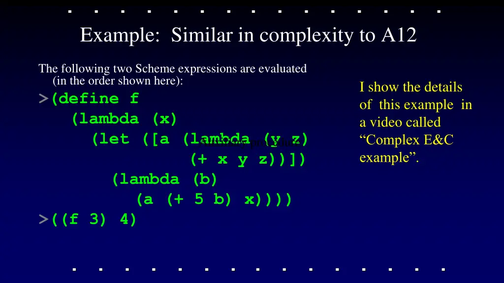 example similar in complexity to a12