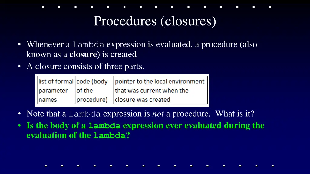 procedures closures 1