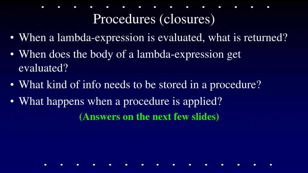 procedures closures