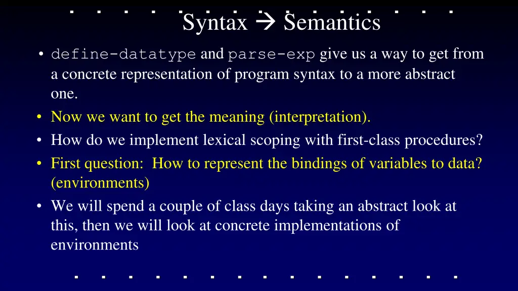 syntax semantics