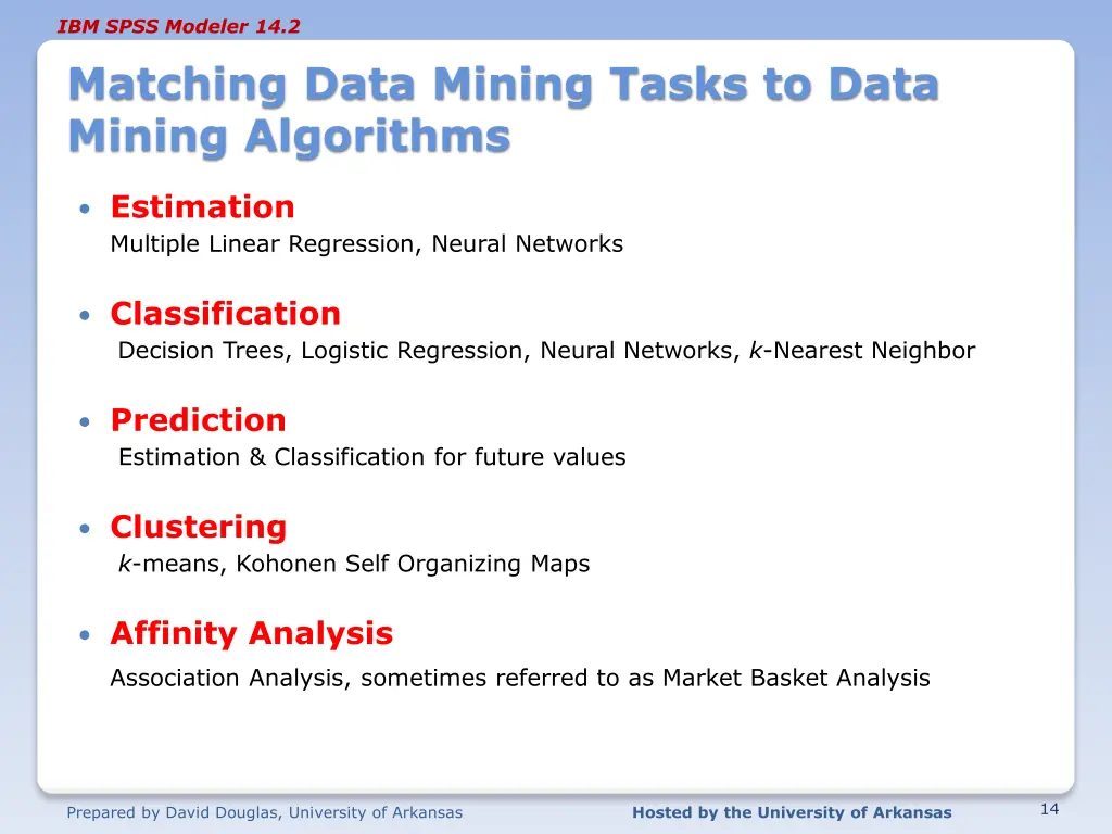 ibm spss modeler 14 2 matching data mining tasks