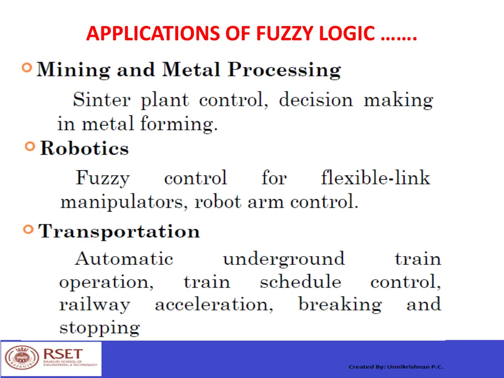 applications of fuzzy logic 5