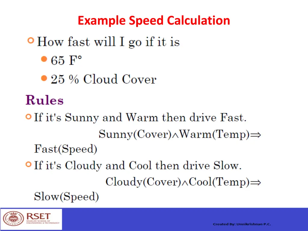 example speed calculation