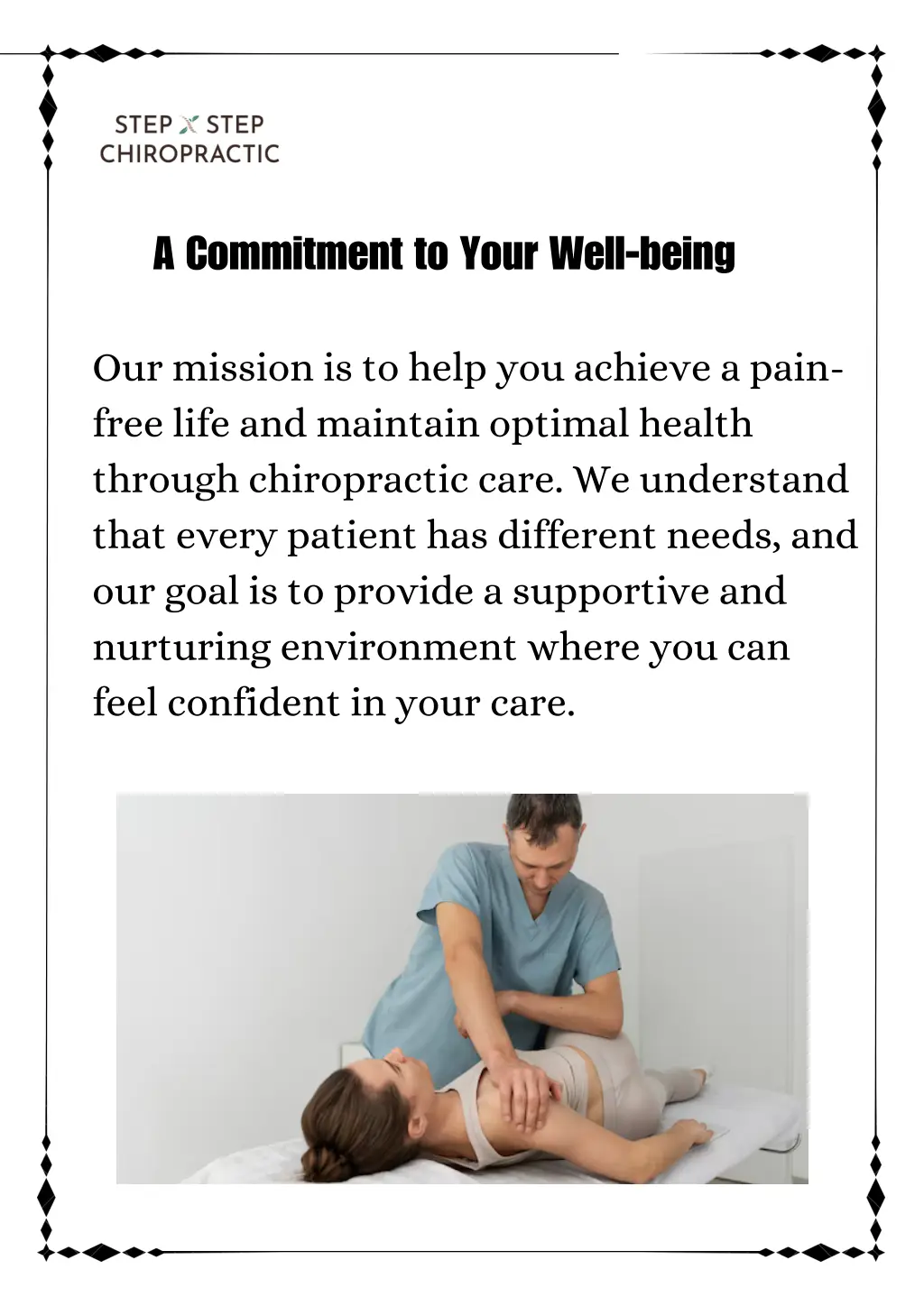 a commitment to your well being