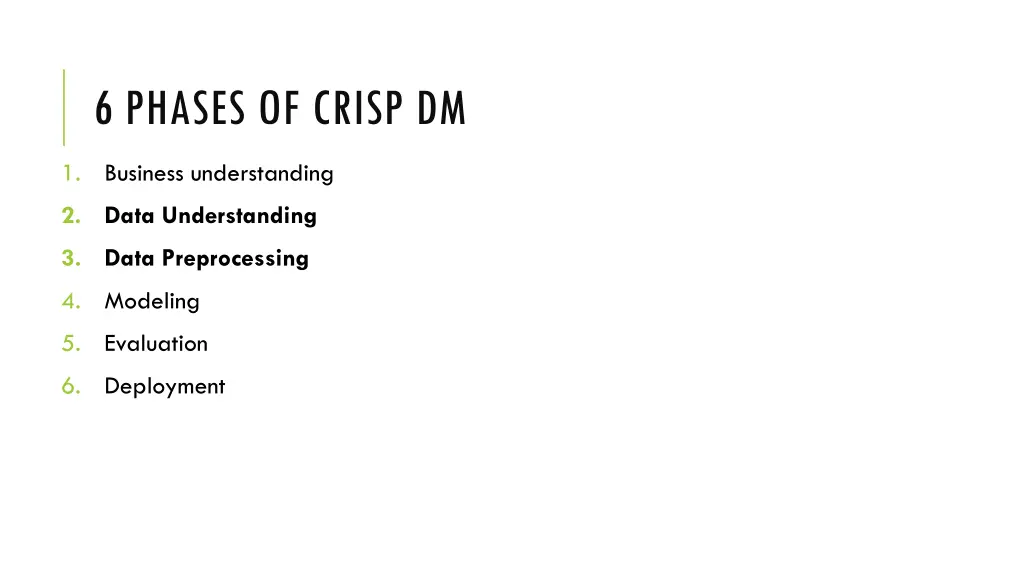 6 phases of crisp dm 1