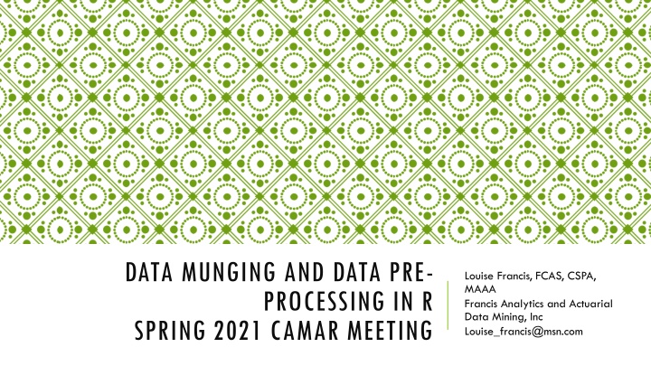 data munging and data pre processing in r spring