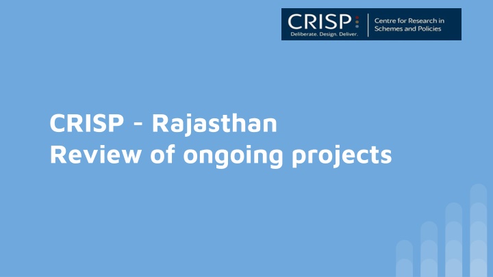 crisp rajasthan review of ongoing projects