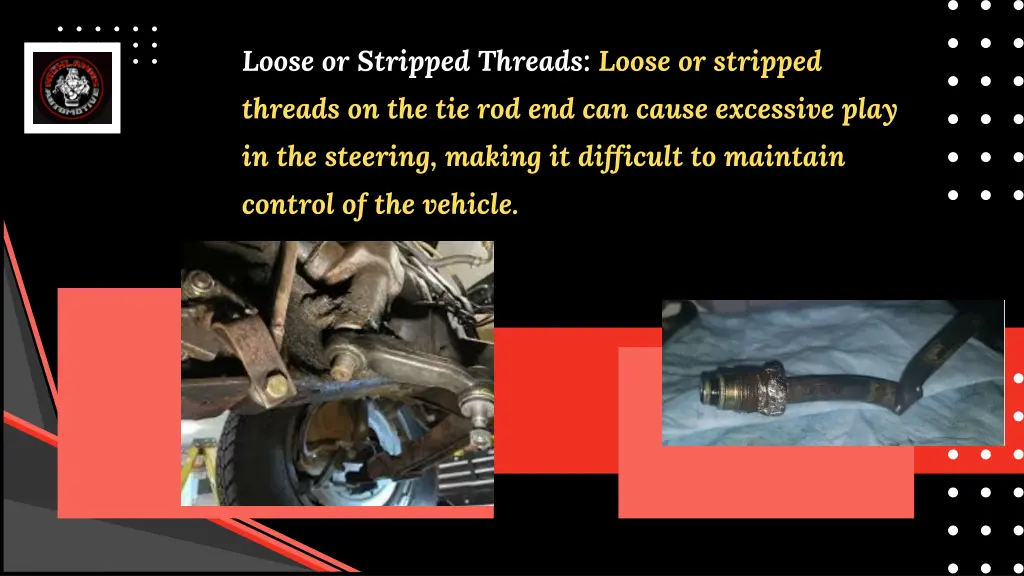 loose or stripped threads loose or stripped