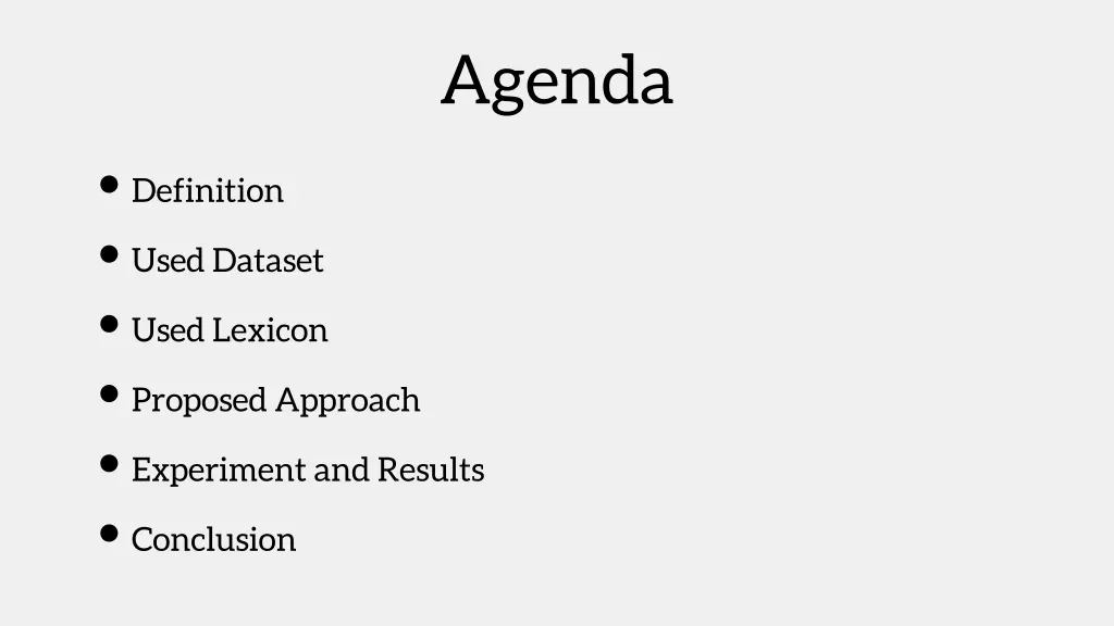 agenda