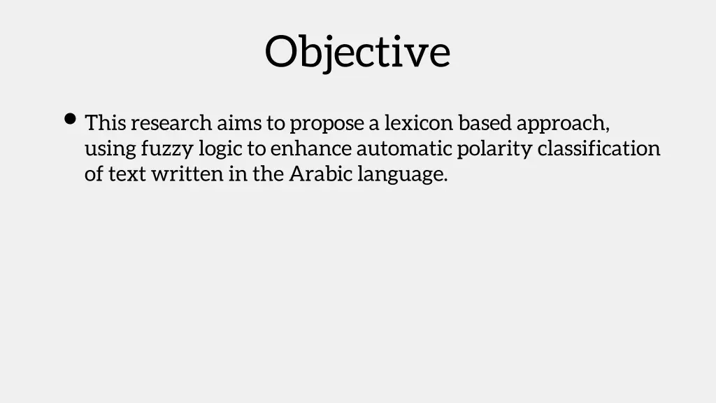 objective