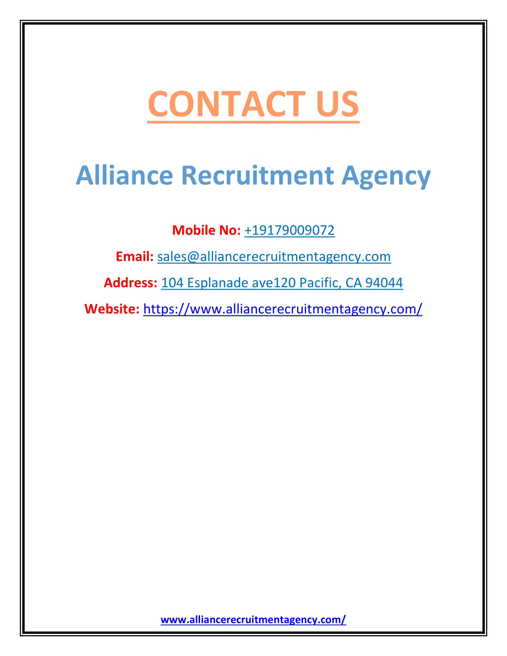 contact us