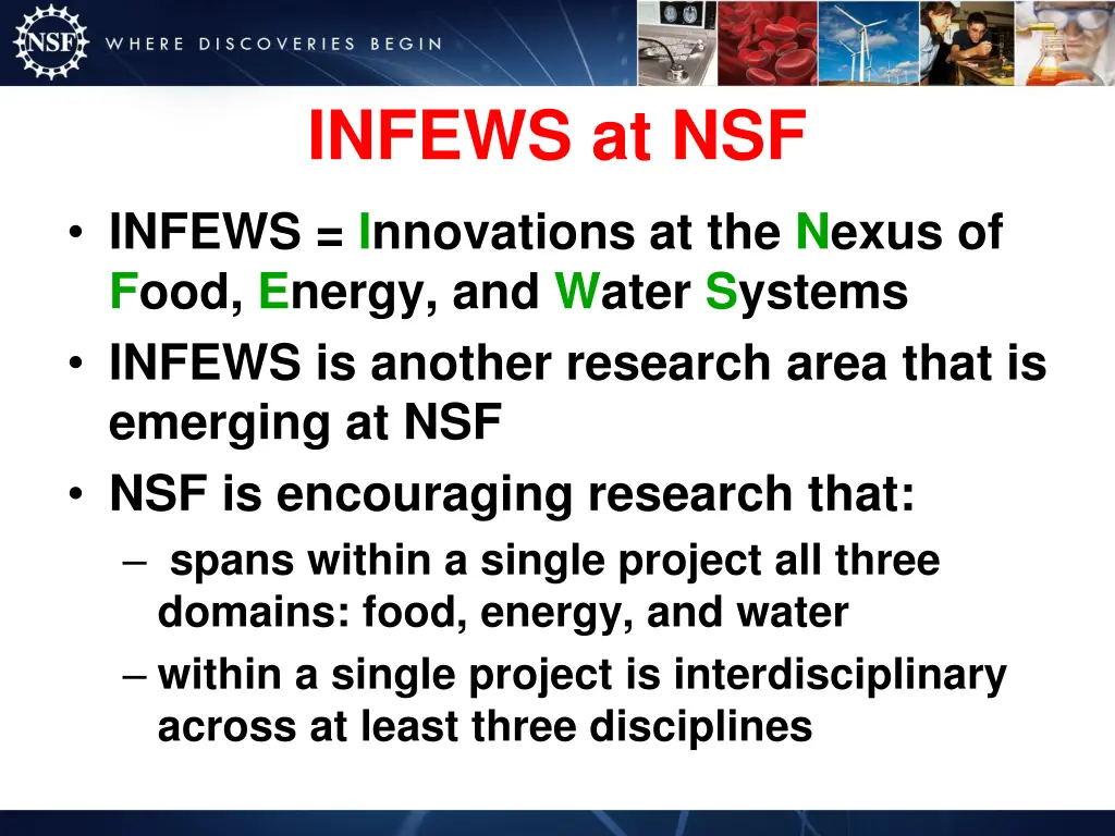 infews at nsf