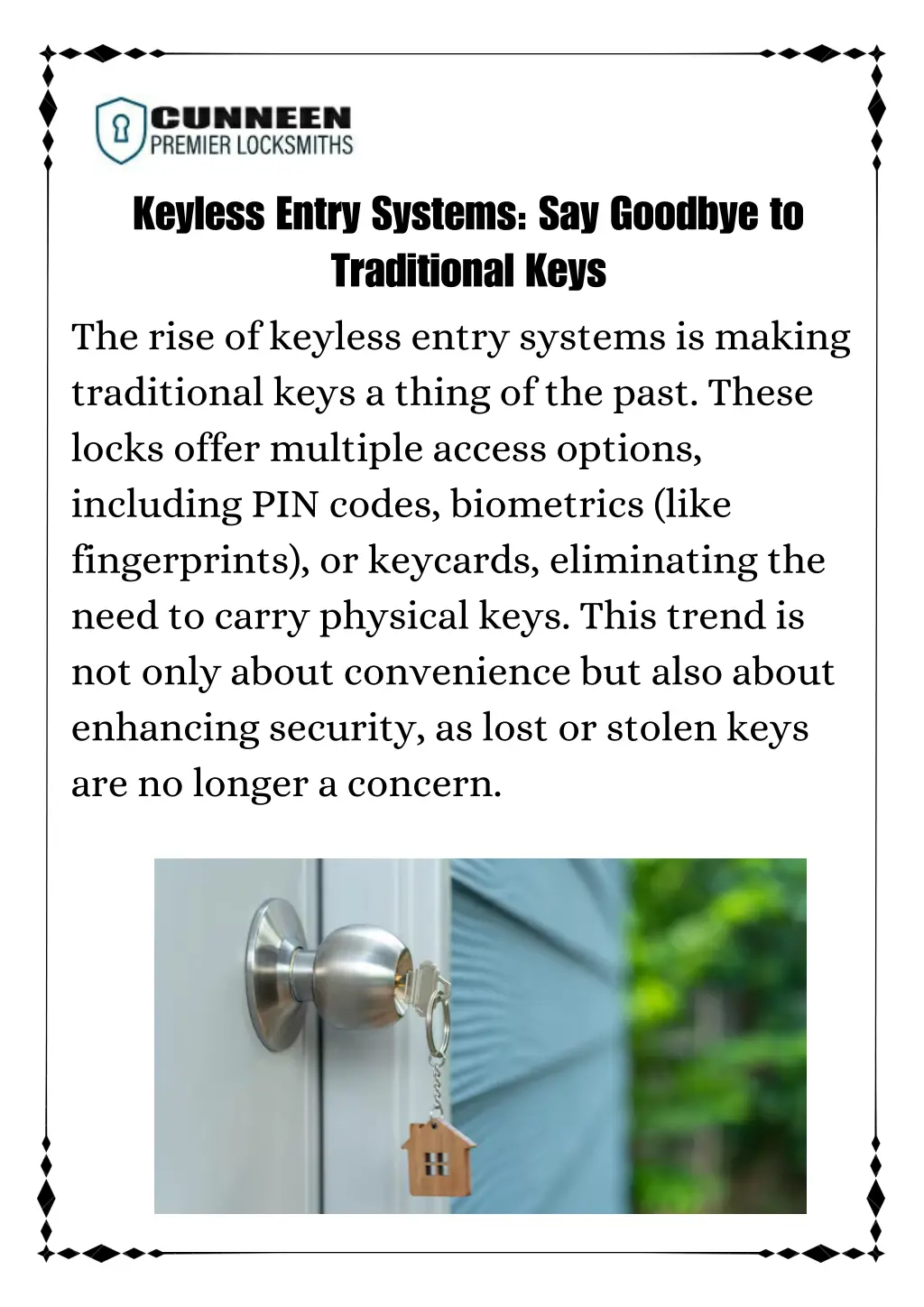 keyless entry systems say goodbye to traditional