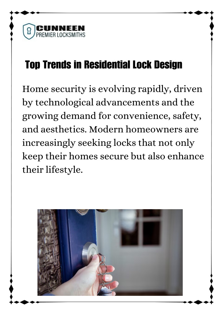 top trends in residential lock design