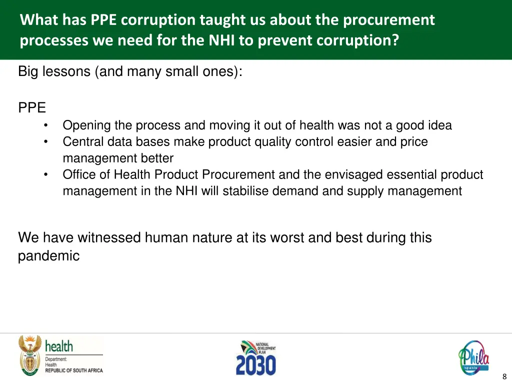 what has ppe corruption taught us about