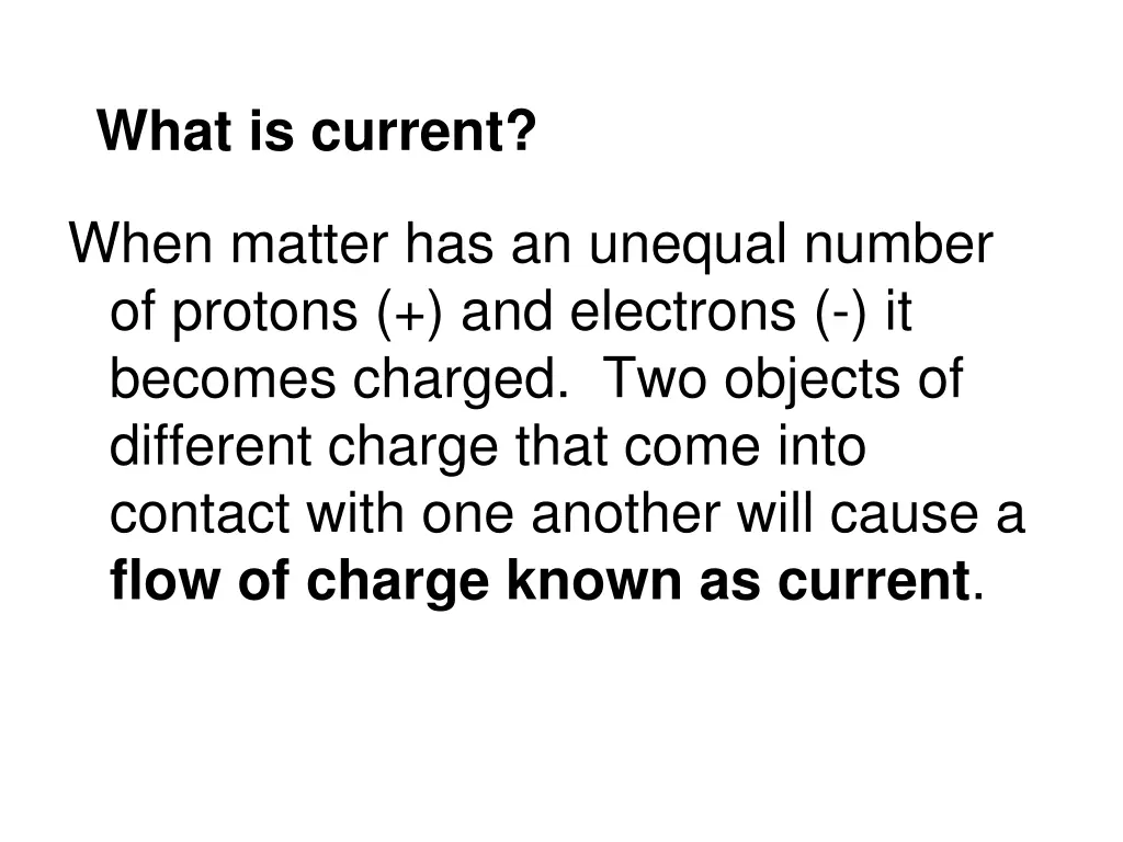 what is current