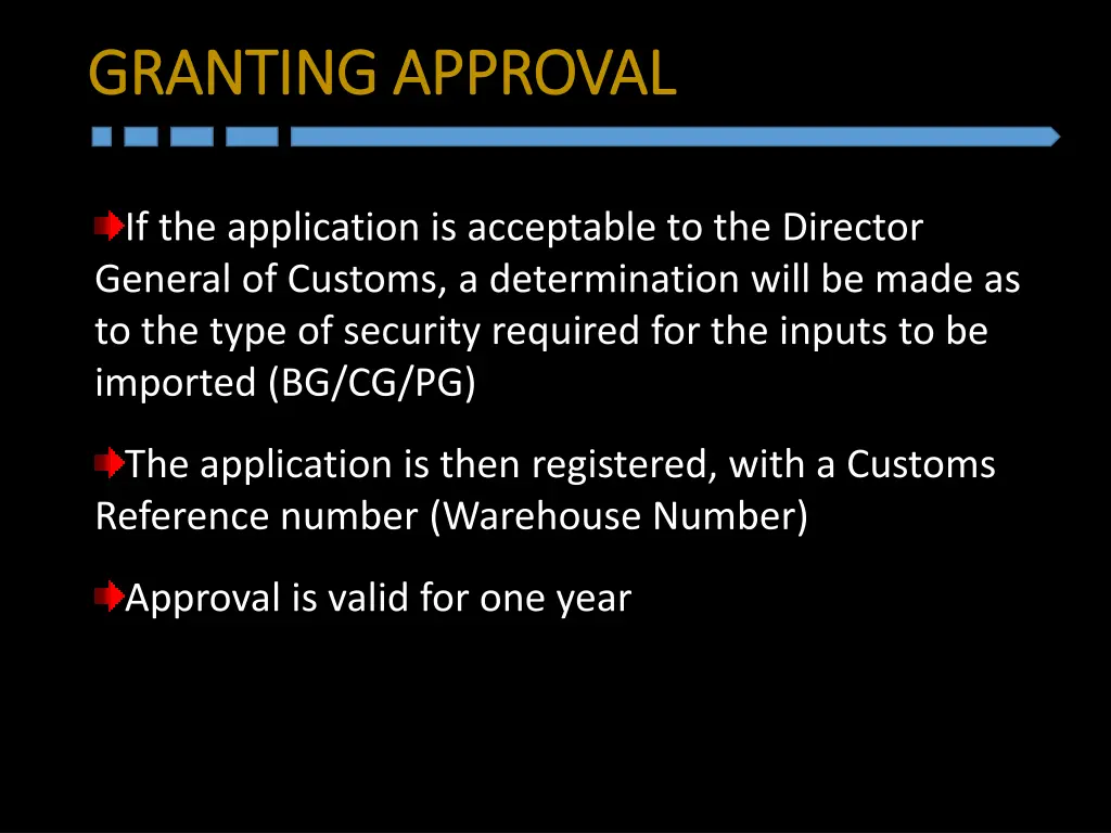 granting approval granting approval