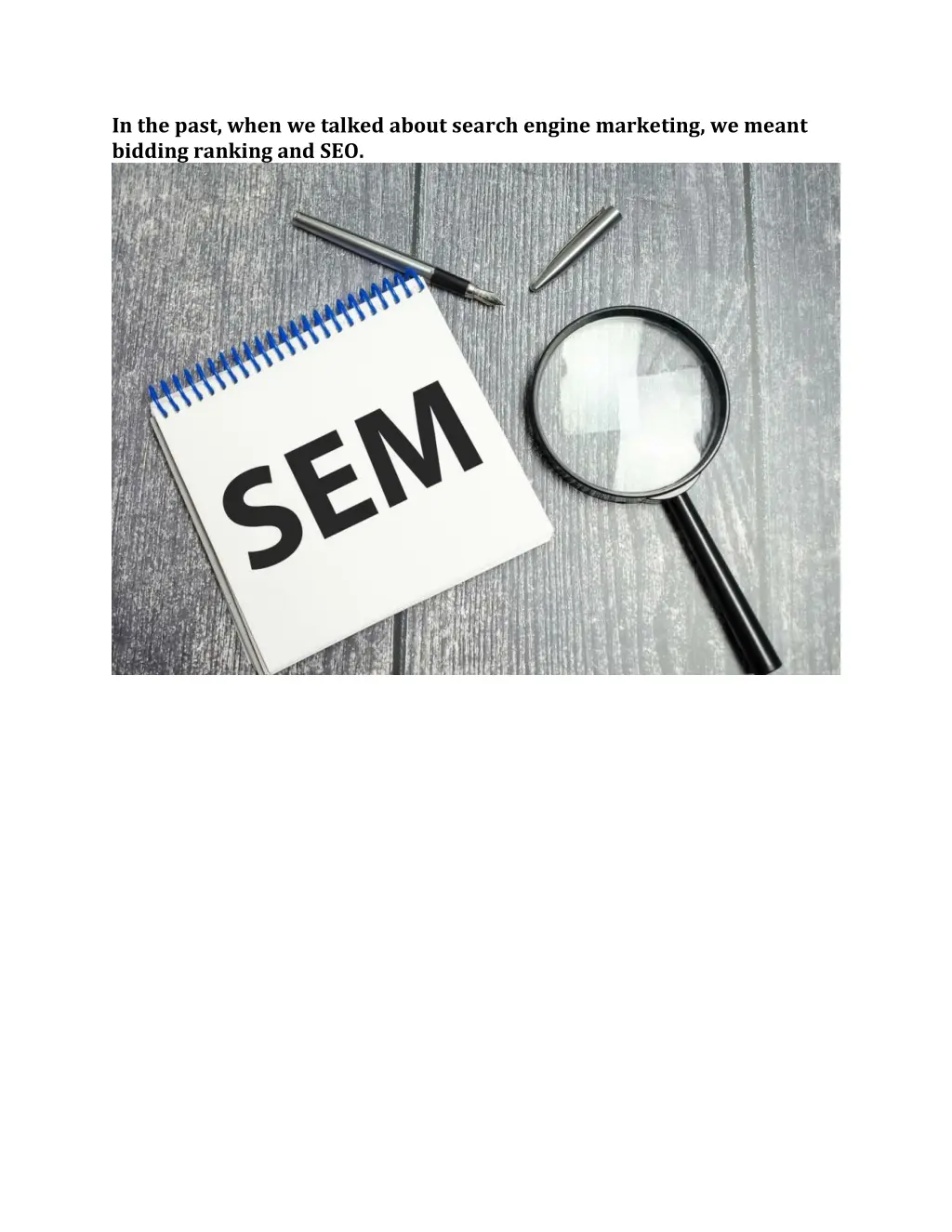 in the past when we talked about search engine