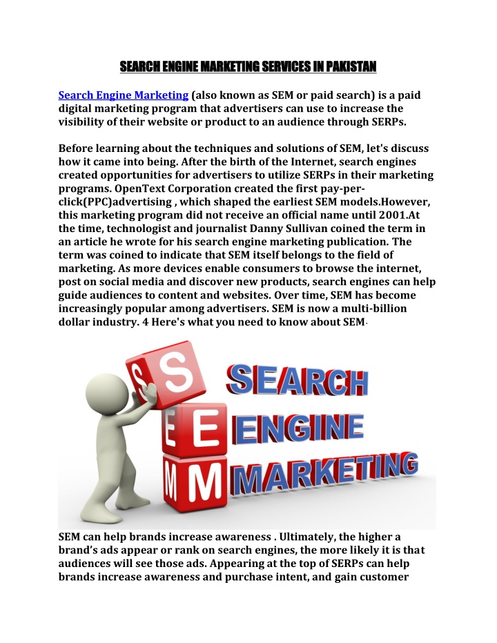 search engine marketing services in pakistan