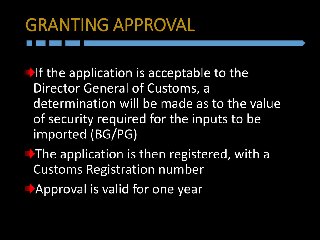 granting granting approval