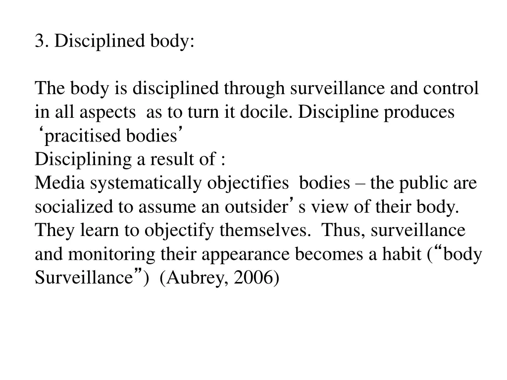 3 disciplined body