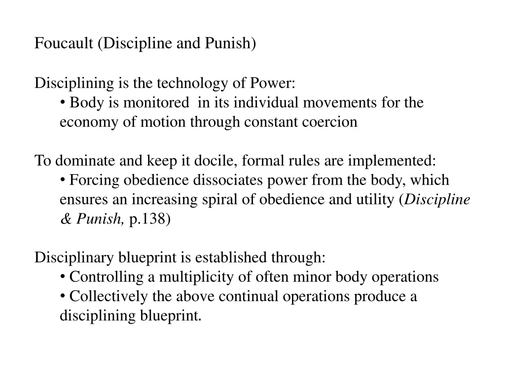 foucault discipline and punish