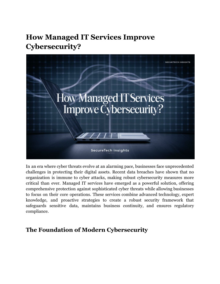 how managed it services improve cybersecurity