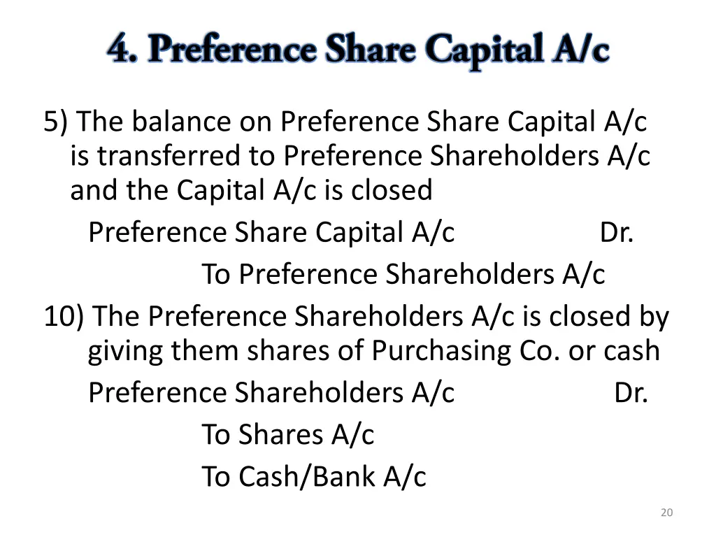 5 the balance on preference share capital