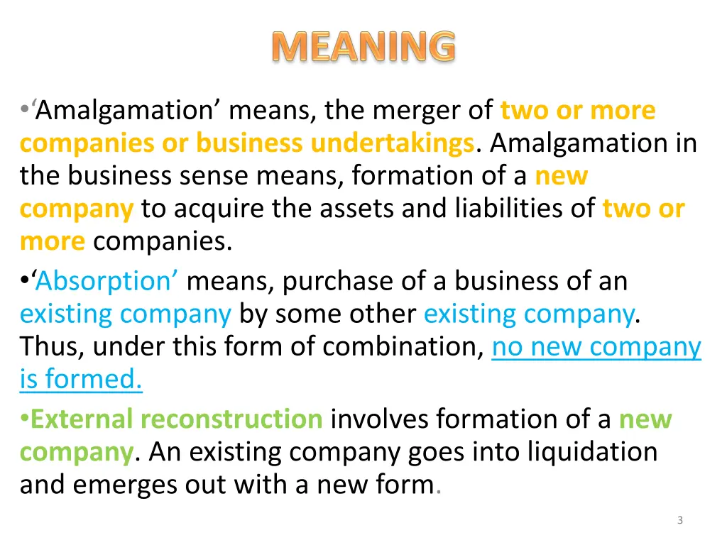 amalgamation means the merger of two or more