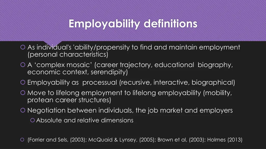 employability definitions